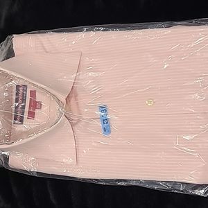Stevens brother pink and white pinstripe dress shirt